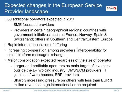 E-Invoicing - Billentis