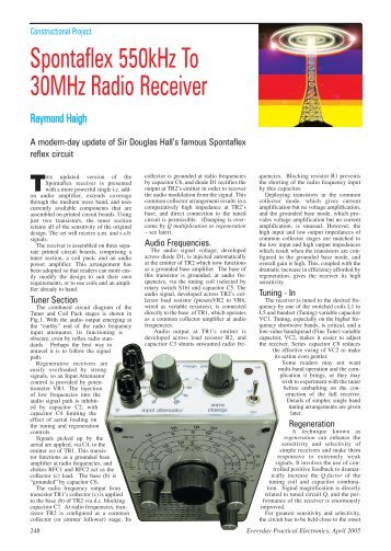Spontaflex HF Radio Receiver - The Listeners Guide