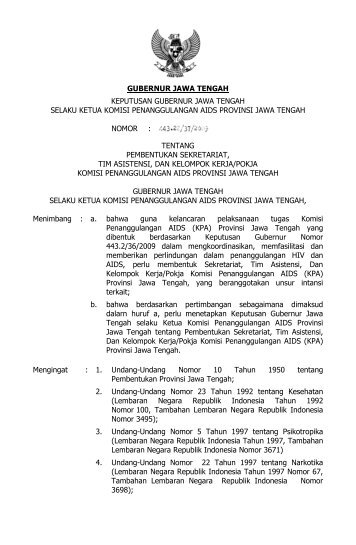 SK Sekretariat KPAP Jateng - KPA Provinsi Jawa Tengah