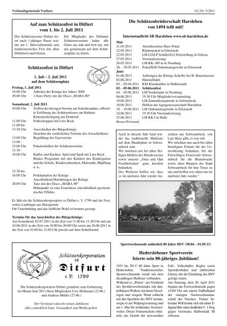 amtsblatt - Verbandsgemeinde Vorharz