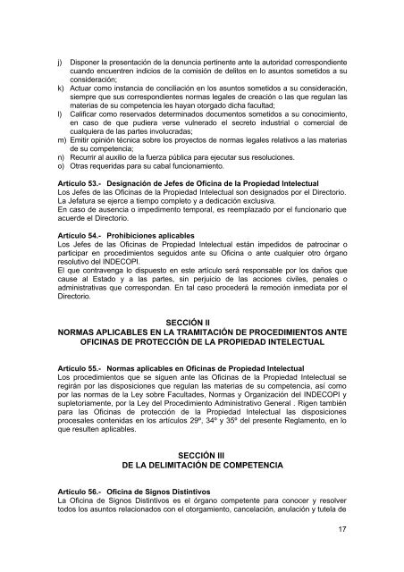 reglamento de organizacion y funciones del instituto ... - Indecopi