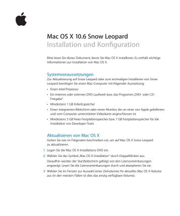 Snow Leopard MAC OS X 10.6