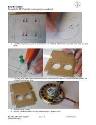 Solar BoomBox! Template for BB40 speakers using piece of cardboard