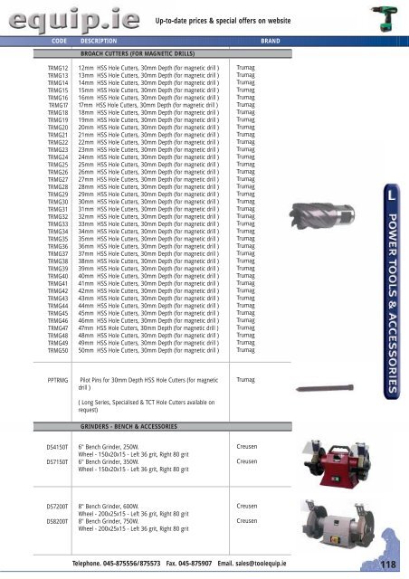 Power Tools & Accessories 2009 Leaflet - toolequip.ie