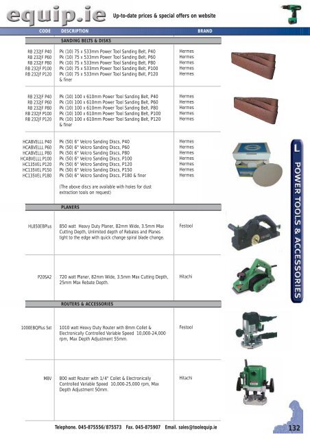 Power Tools & Accessories 2009 Leaflet - toolequip.ie