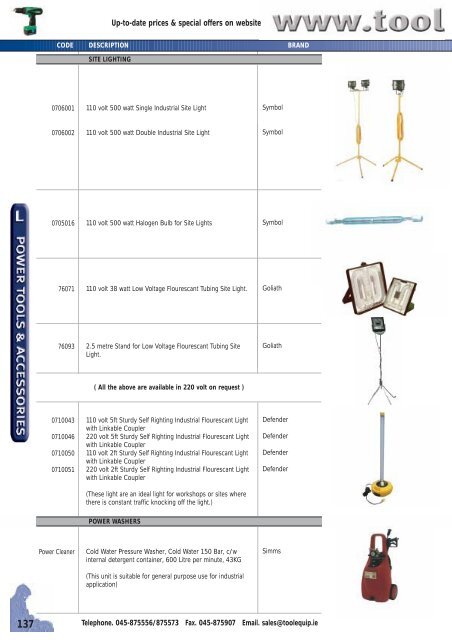 Power Tools & Accessories 2009 Leaflet - toolequip.ie