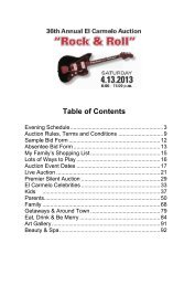 2013 Auction Catalog - El Carmelo PTA