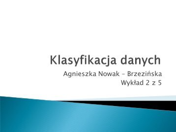 Klasyfikacja i Regresja.