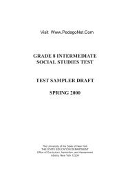 GRADE 8 INTERMEDIATE SOCIAL STUDIES TEST ... - PedagoNet