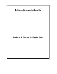 IP Justification Form - Reliance Communications