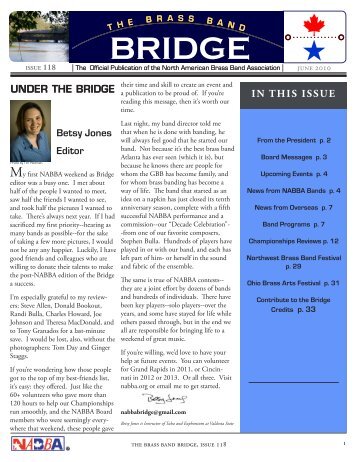 Issue 118, June 1, 2010 - NABBA: The Brass Band Bridge