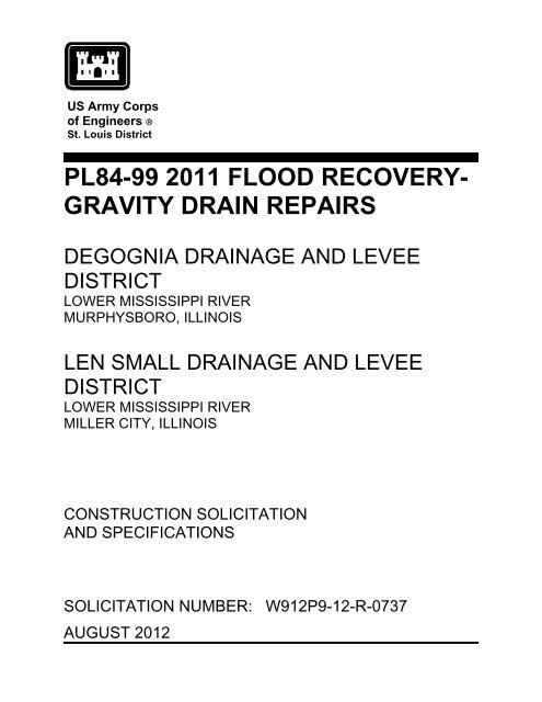 pl84-99 2011 flood recovery- gravity drain repairs - US Army Corps ...