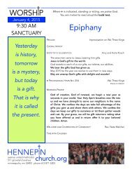 January 4 Sanctuary Worship Bulletin