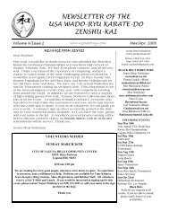 mar-apr 06 newsletter - USA Wado Ryu Karate-Do