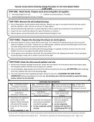 Vascular Access Device Dressing Change Procedure for the ... - NHIA