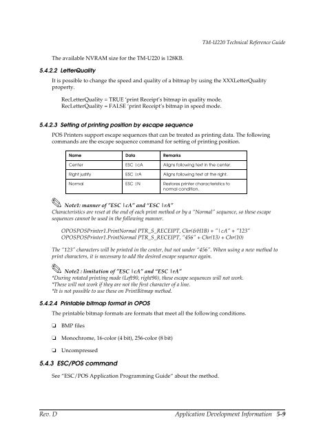 TM-U220 Technical Reference guide EPSON - Perimatic.fr
