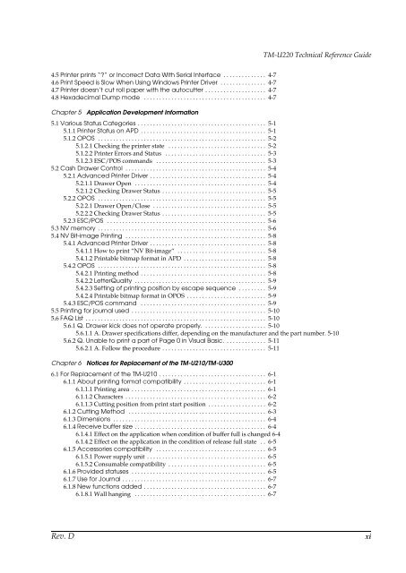 TM-U220 Technical Reference guide EPSON - Perimatic.fr