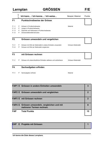 Lernplan GRÃSSEN F/E