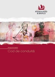 COD DE CONDUITĂ - Marquard & Bahls AG