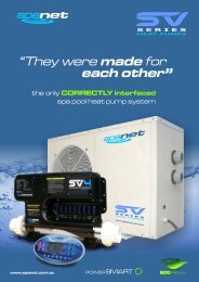 SpaNet SV Series Heat Pump brochure - Evolution Spas