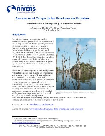 Avances en el Campo de las Emisiones de Embalses - International ...