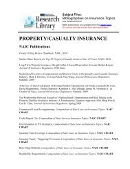 Bibliography - Property/Casualty Insurance - National Association of ...