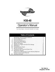 Operator's Manual H30-40 - Tecumseh Power