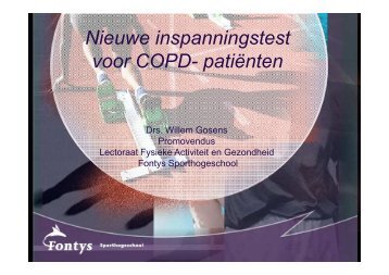 Willem Gosens - Een nieuwe inspanningstest voor COPD-patiënten