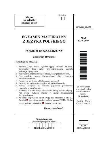 poziom rozszerzony - Gazeta.pl