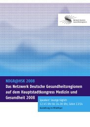NDGR@HSK 2008 Das Netzwerk Deutsche Gesundheitsregionen ...