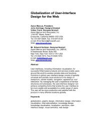 Globalization of User-Interface Design for the Web - Aaron Marcus ...