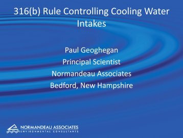 316(b) Rule Controlling Cooling Water Intakes