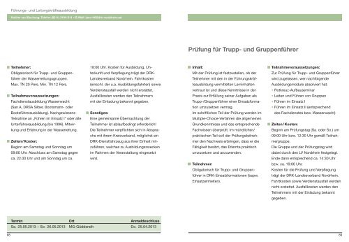 Schulung von Ausbildern - LANO - (DRK)