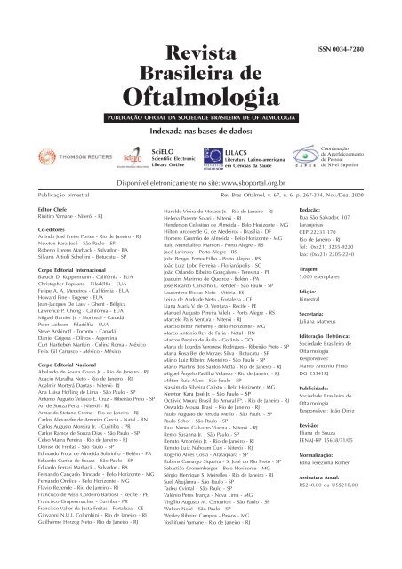 Nov-Dez - Sociedade Brasileira de Oftalmologia