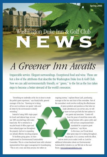 WDI Newsletter 4.08 v4.qxd - Washington Duke Inn & Golf Club