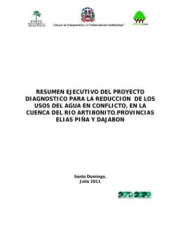 Resumen Ejecutivo proyecto 10270-Artibonito GEF - Ministerio de ...