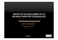 Report on the development of an ESR White Paper for ... - MIR-Online