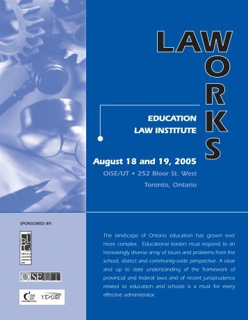 new law works - Ontario Institute for Studies in Education - University ...