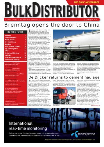 Brenntag opens the door to China - Bulk Distributor