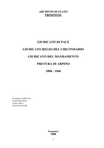 Pretura di Arpino