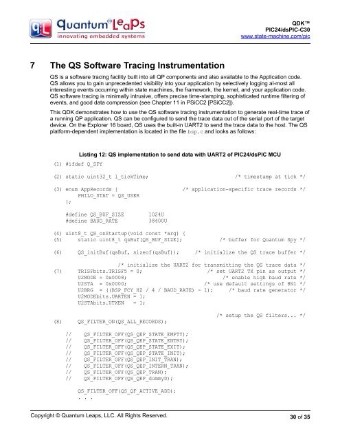 QDK PIC24/dsPIC-C30 - Quantum Leaps