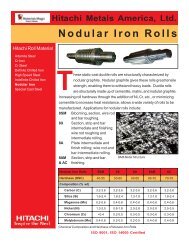 Nodular Iron Rolls - Hitachi Metals America, Ltd.