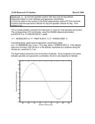 12.540 Homework #1 Solution: March 8, 2006 Question 1: (a ... - MIT