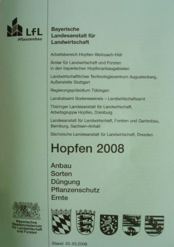 Grünes Heft 2008 - Bayerische Landesanstalt für Landwirtschaft ...