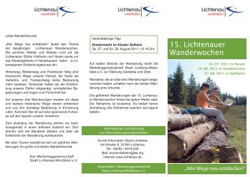 15. Lichtenauer Wanderwochen