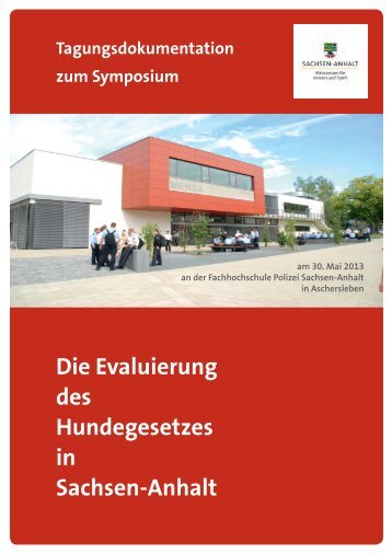 Die Evaluierung des Hundegesetzes in Sachsen-Anhalt