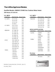 ENERGY STAR Gas Tankless Water Heater - Tier 1 - ThermWise