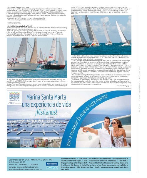 Caribbean Compass Yachting Magazine January 2015