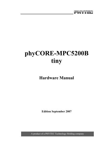 Hardware Manual - Phytec