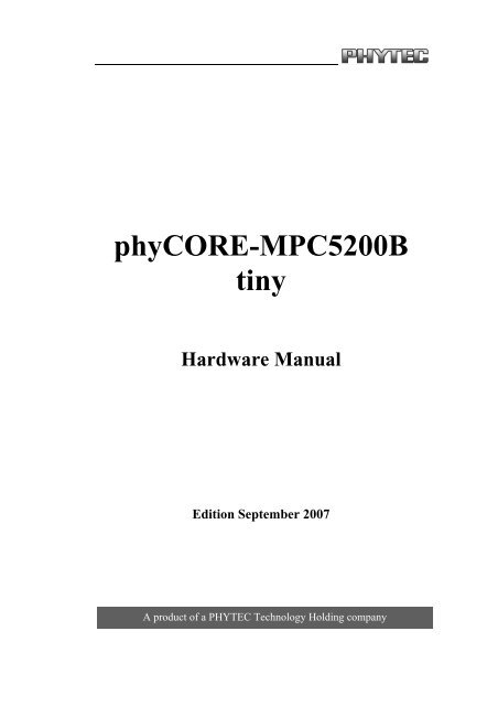 Hardware Manual - Phytec